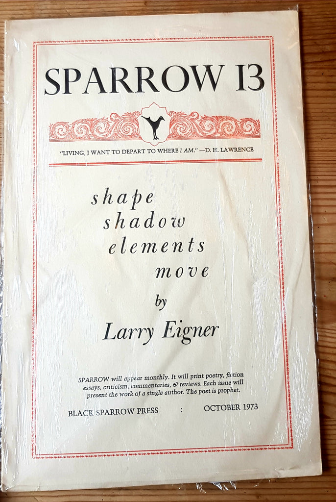 Sparrow 13 : shape shadow elements move; by Larry Eigner October 1973