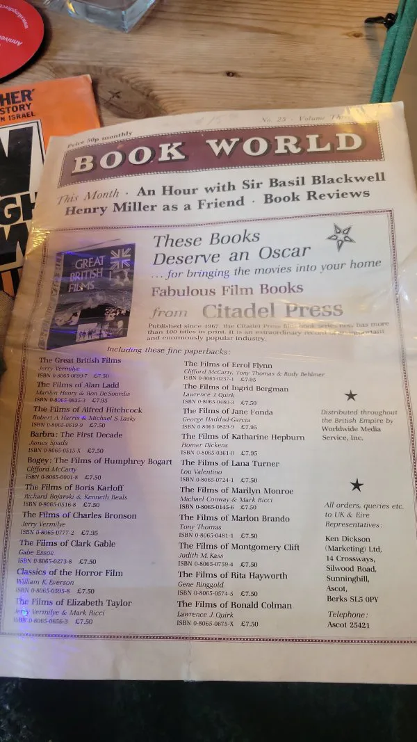 Book World, No. 25, Volume Three, No. 1, 1967-1969.