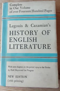 Legouis & Cazamian's History of English Literature. Hardback. J.M. Dent and Sons Ltd. London,1964.